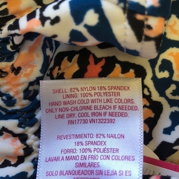 Xhilaration Black & Pink Pattern Scrunch Bottom - Picture 7 of 8